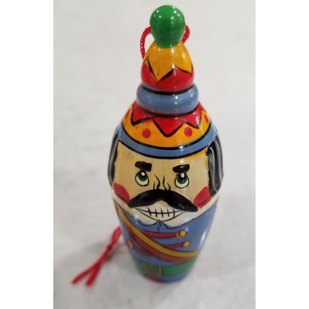 Terry's Village wooden nesting nutcracker Christmas ornament hand painted vtg